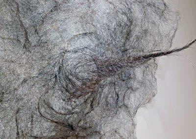 Turbulence stainless steel wire sculpture detail 1
