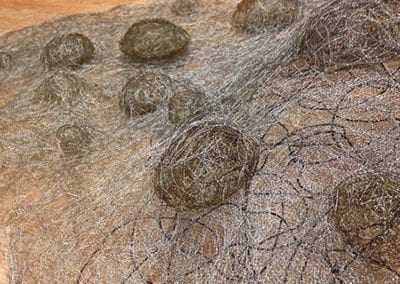 Viral Threads wire sculpture detail 2