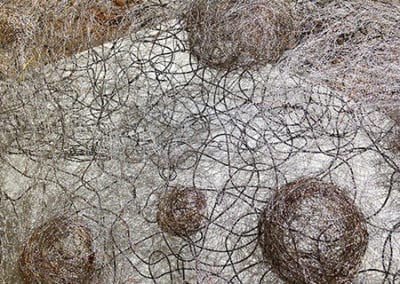 Viral Threads wire sculpture detail 1